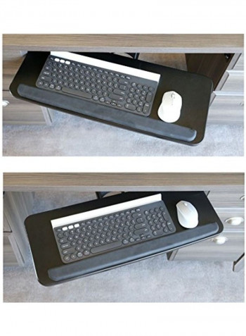 Adjustable Sliding Ergo Keyboard And Mouse Tray Black