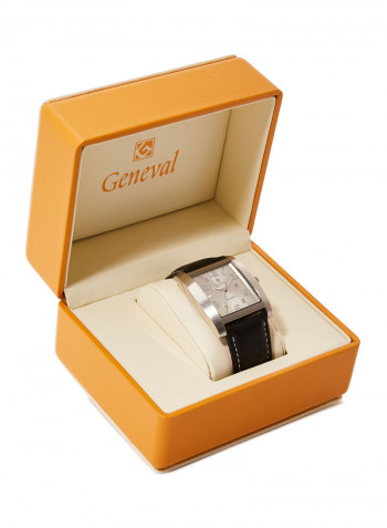 Men's Water Resistant Leather Analog Wrist Watch GL535WWB