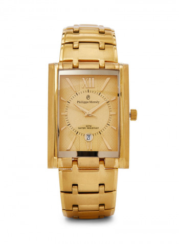Water Resistant Stainless Steel Analog Wrist Watch Pair