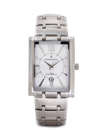 Water Resistant Stainless Steel Analog Wrist Watch Pair