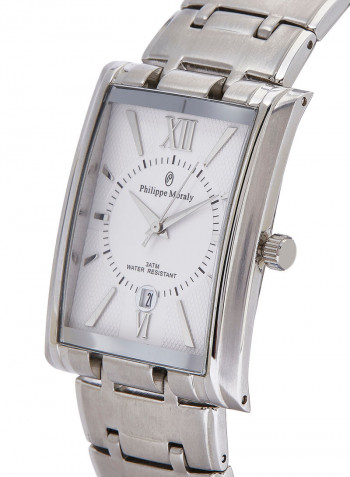 Water Resistant Stainless Steel Analog Wrist Watch Pair