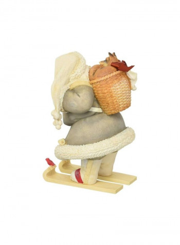 Santa Figure White/Grey/Brown 8.07inch