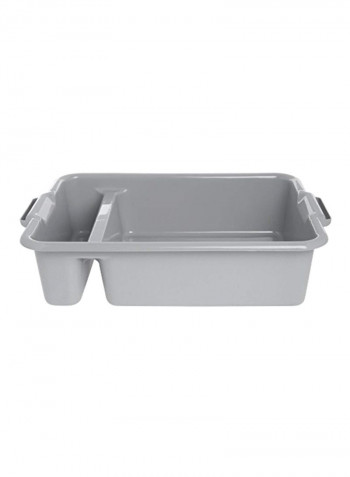 Two-Compartment Soap Dish Box Grey 23x6x17.5inch