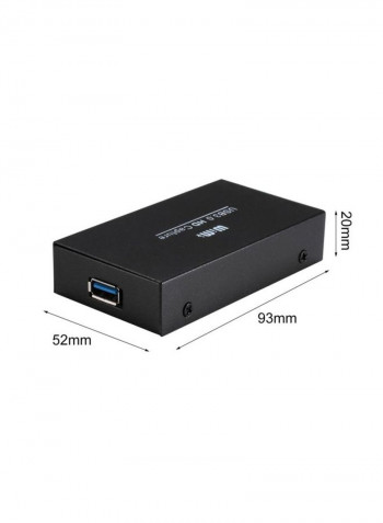 EC288 USB 3.0 HD Meeting Video Capture Box For OBS Black