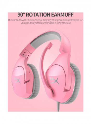 HyperX Cloud Orbit Gaming Over-Ear Headphones With Mic For PS4/PS5/XOne/XSeries/NSwitch/PC Pink
