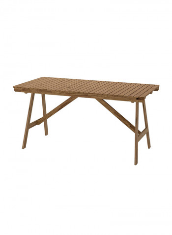طاولة طعام خارجية من خشب الأكاسيا بني 60.25 x 28.75بوصة