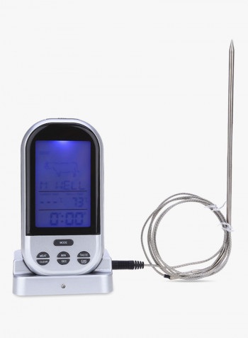 Wireless Meat Thermometer Silver/Grey
