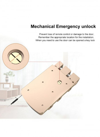 Automatic Invisible Smart Door Lock Gray/Gold
