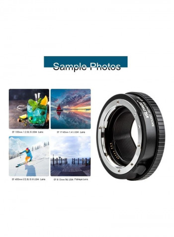 Adjustable Lens Mount Adapter Ring Black/Silver