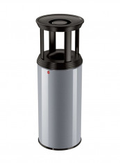 Ashtray and Wastepaper Bin With Flame Extingushing Lid  - HLO-0950-932 Silver 50L