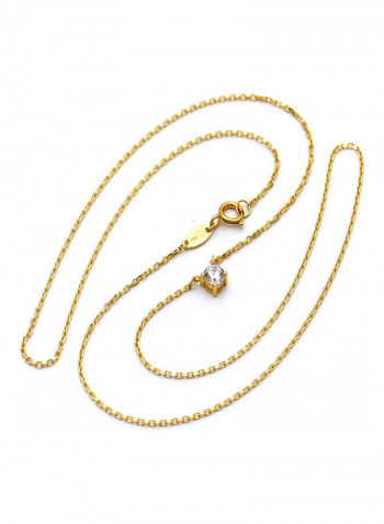 18 Karat Gold Star Fixed Stone Necklace
