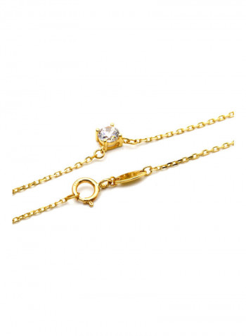 18 Karat Gold Star Fixed Stone Necklace