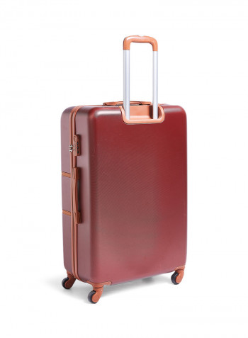 Hardside 4 Piece Luggage Trolley Set Red