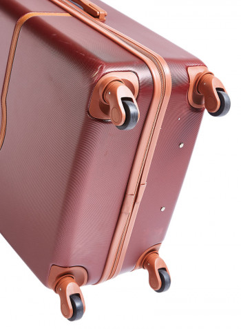 Hardside 4 Piece Luggage Trolley Set Red