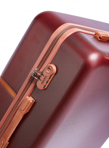 Hardside 4 Piece Luggage Trolley Set Red