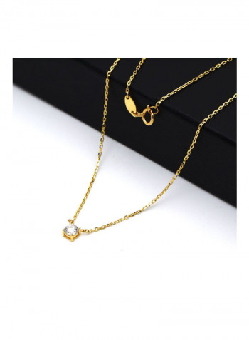 18 Karat Gold Fixed Stone Necklace
