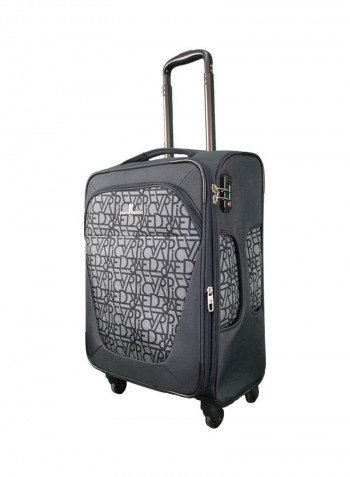 3-Piece Upright Soft Trolley Set Black