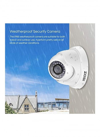 4-Pack 80ft Night Vision Weatherproof Security Camera