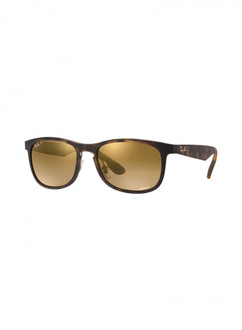 Men's Polarized Rectangular Sunglasses - Lens Size: 55 mm
