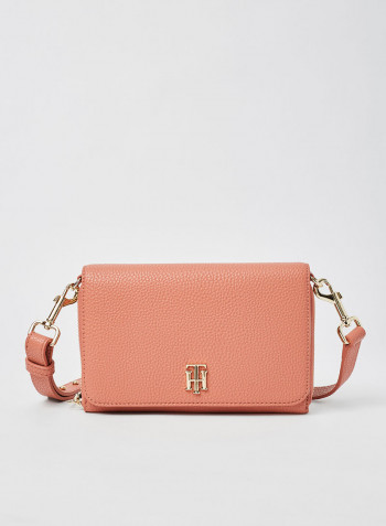 Small Monogram Charm Crossbody Bag Pink
