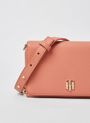 Small Monogram Charm Crossbody Bag Pink