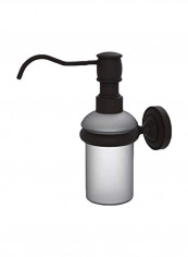 Dottingham Collection Wall Mounted Soap Dispenser Silver/Brown 5ounce