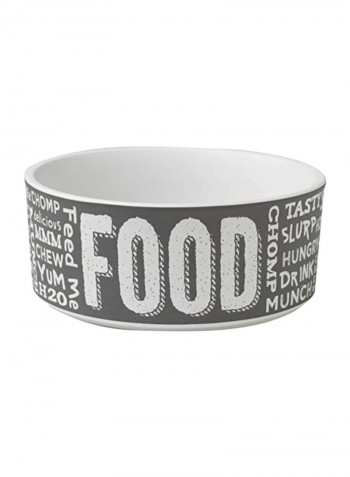 Chalkboard Bowl Grey/White 7inch