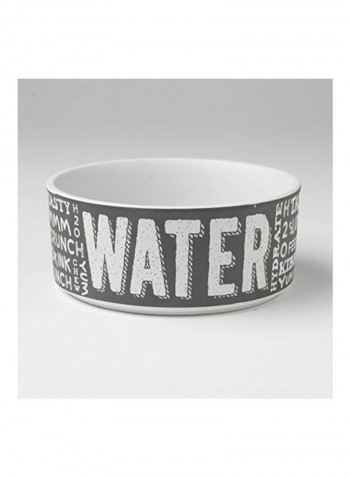 Chalkboard Bowl Grey/White 7inch