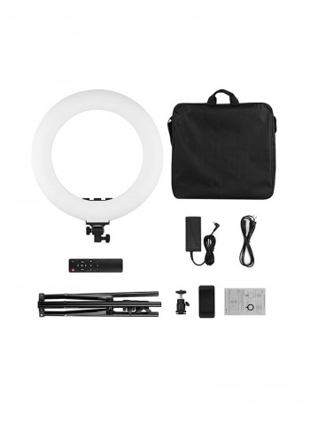 60W 3000-6000K Dimmable Colour Temperature Photography LED Ring Light 18inch Black