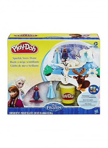 Disney Frozen Sparkle Snow Dome Clay And Dough Playset B0656 168g