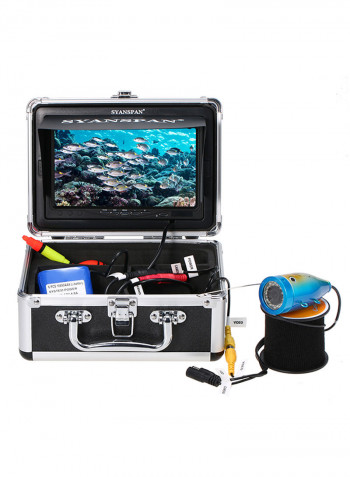 24-Piece Portable Waterproof Underwater Fishing Camera Kit 24x13x20cm