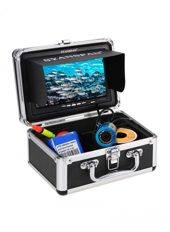 24-Piece Portable Waterproof Underwater Fishing Camera Kit 24x13x20cm