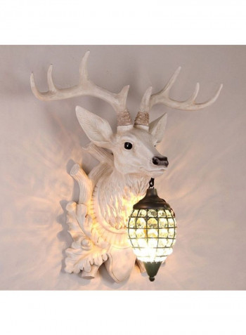 Big Retro Deer Antlers LED Wall Light Yellow 25x50x55centimeter