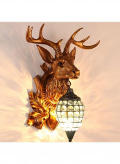 Big Retro Deer Lamps Antlers LED Wall Light Multicolour 25*50*55centimeter