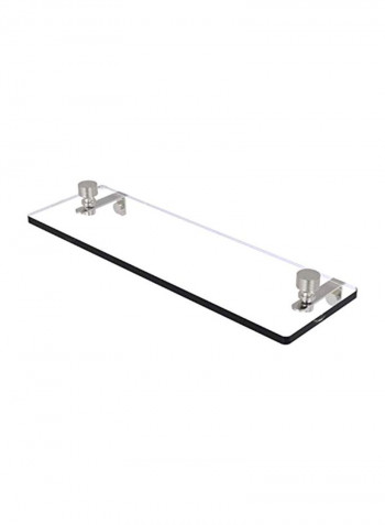 Vanity Beveled Edges Glass Shelf Clear 16x5x2.2inch