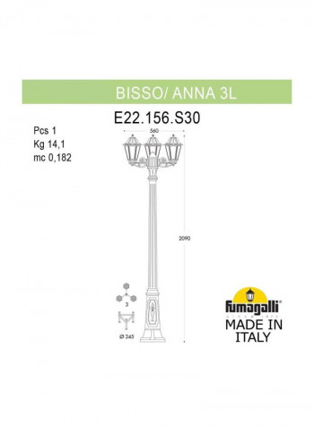 S30 Anna Waterproof Garden Lantern White 210X56centimeter