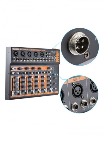 7-Channel Mic Line Audio Mix