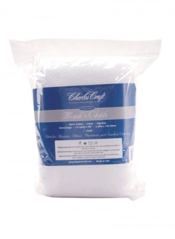 Cotton Monk's Aida Cloth White