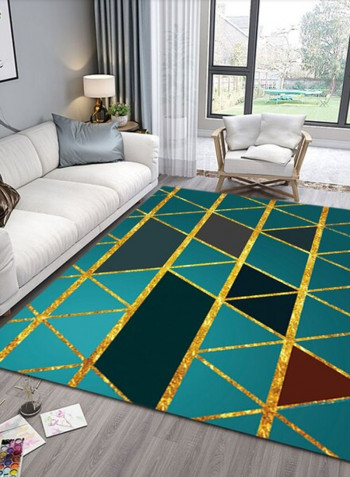 Modern Geometric Bedroom Living Room Carpet Green 80*120(W*L)cmcm