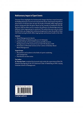 Multisensory Impact of Sport Events Paperback