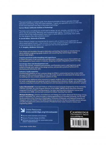 Silicon Photonics Design: From Devices To Systems Hardcover
