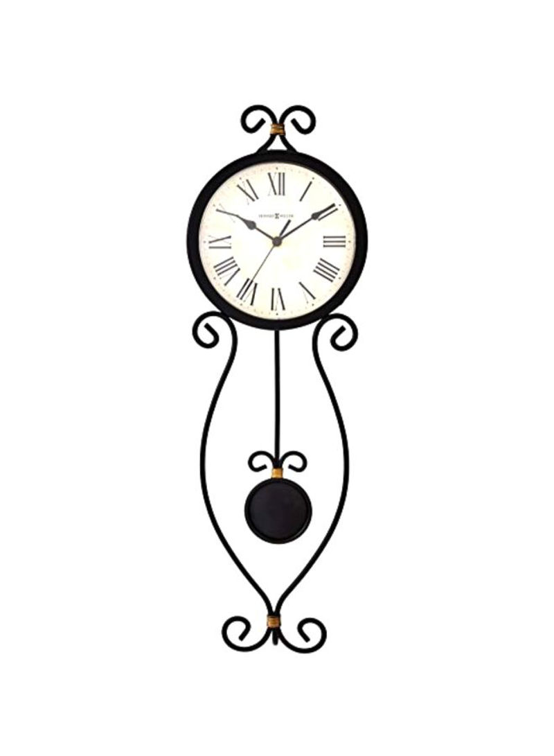 Ivana Wall Clock Black/Beige 2.5x8x24.5inch