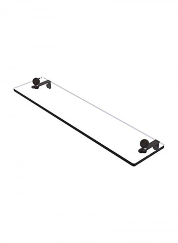 Glass Shelf Organizer Clear/Brown 16inch