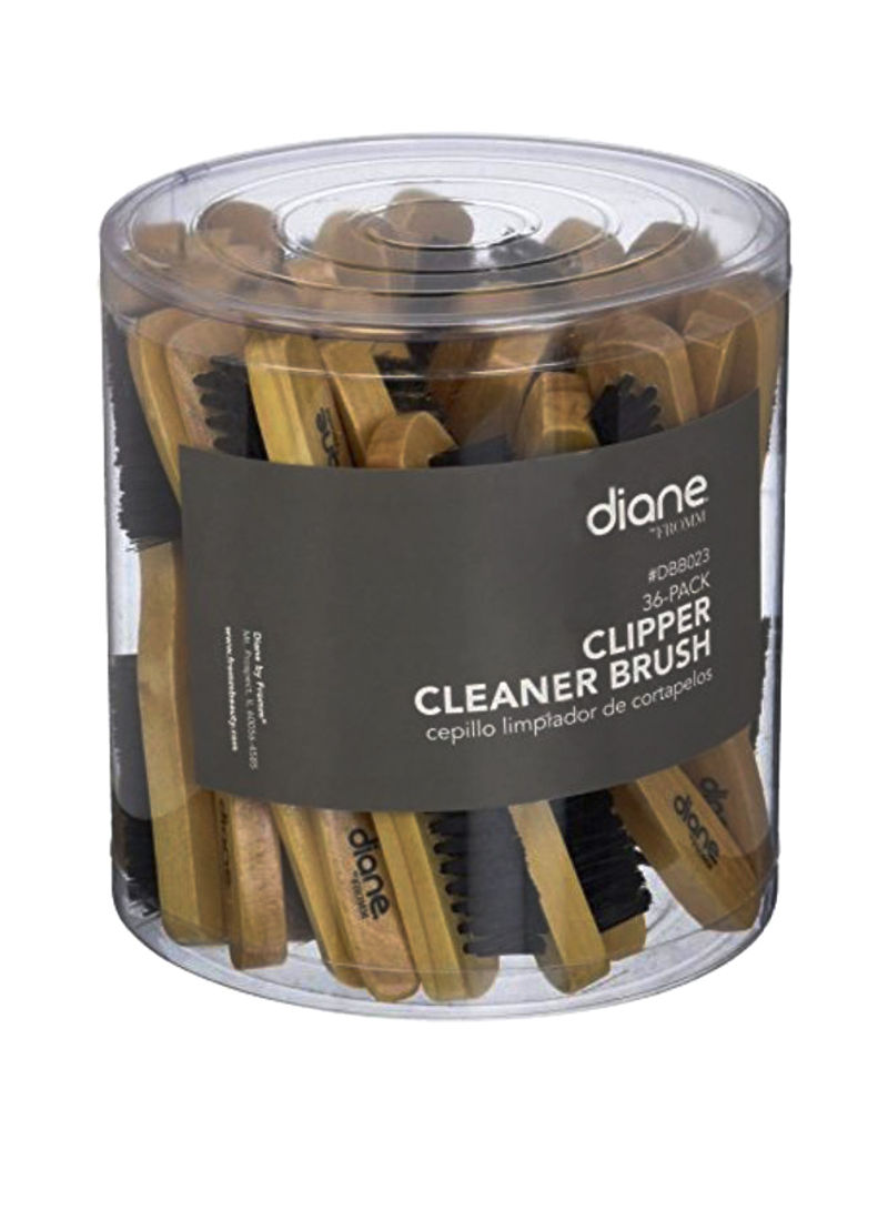 36-Piece Clipper Cleaner Brush Brown/Black