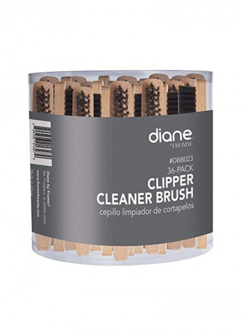 36-Piece Clipper Cleaner Brush Brown/Black