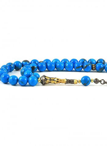 Turquoise Prayer Beads with Sterling Silver Components