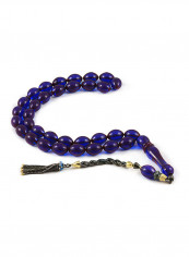 Amber Bakelite Prayer Beads with Sterling Silver Components