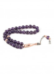Amethyst Prayer Beads with Sterling Silver components