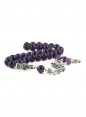 Amethyst Prayer Beads With Sterling Silver Components