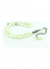 Mother of Pearl Prayer Beads with Sterling Silver components